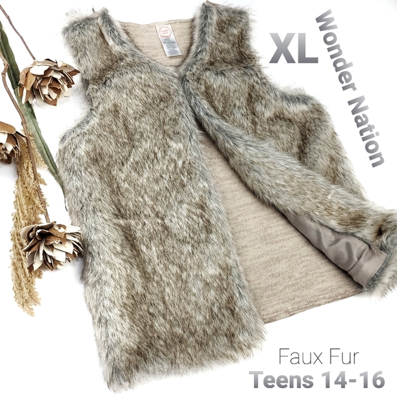 wonder nation Other - Wonder Nation New Faux Fur Teen Vest 14 - 16